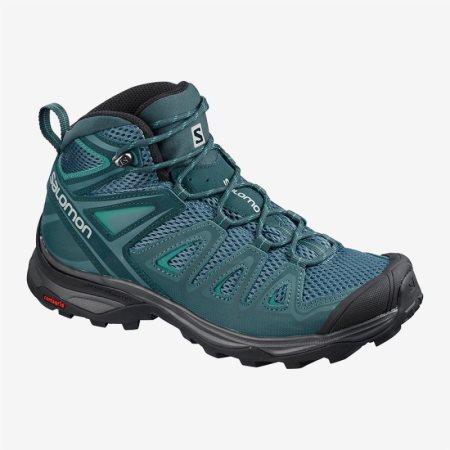 Salomon X ULTRA MID 3 AERO W Womens Hiking Boots Turquoise | Salomon South Africa